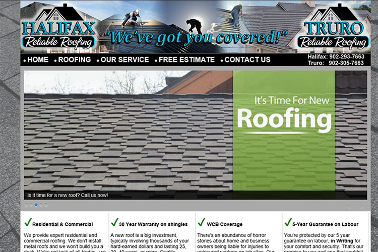 Reliable Roofing website design hosting and development Montreal montreal quebec